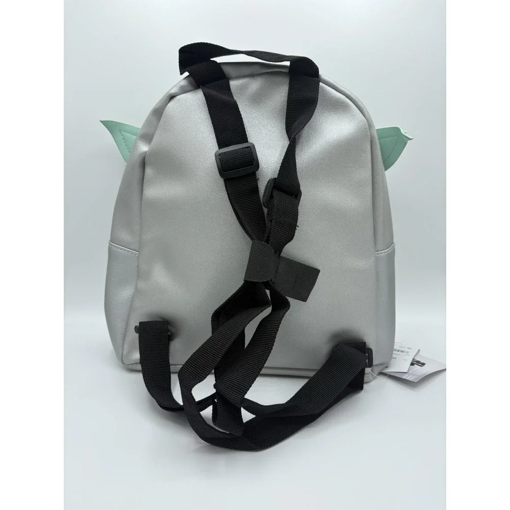 NEW Bioworld Mini Backpack Grogu The Child Mandalorian Silver Flawed Scuffs‎